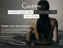 Tablet Screenshot of cocoonspa.com.au